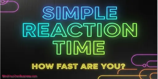 A banner for a quick test to check how fast your reflexes are
