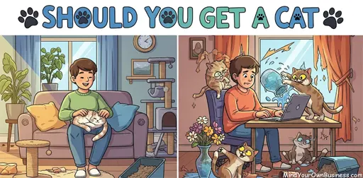 An image for a quiz asking Should you get a cat?