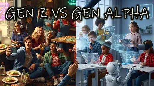 Image that show the difference between gen z and gen alpha