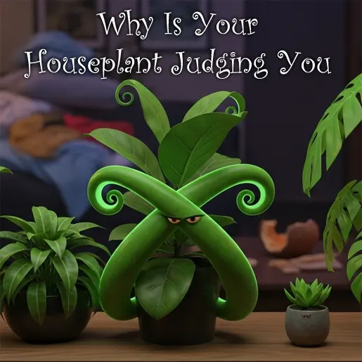 An image that asks if your plants are judging you.