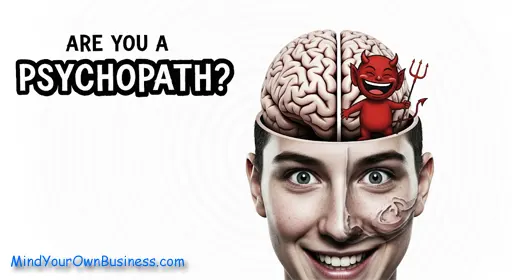Illustration for a quiz asking Are you a psychopath quiz