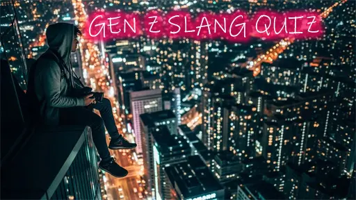 image of a gen z photographer chilling on the ledge of a building