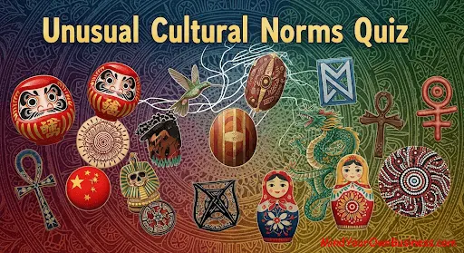 A banner for a trivia quiz that tests your knowledge of surprising global customs